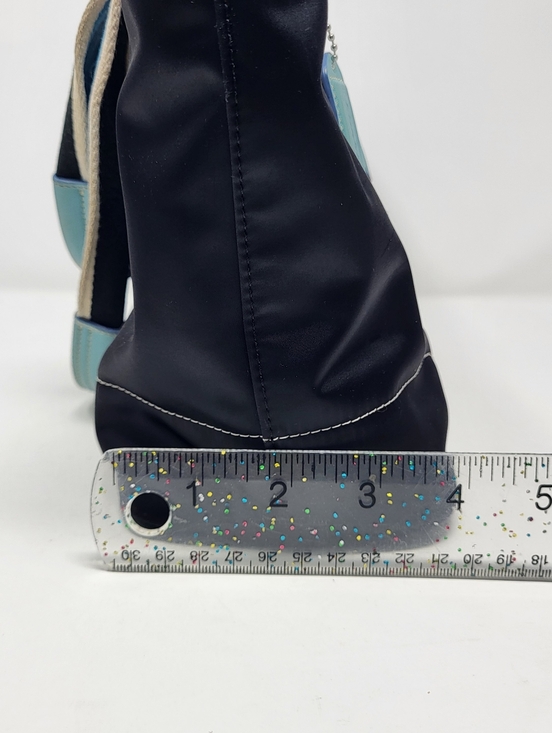 Coach Hampton Black Nylon Leather Trim Tote Mini Bag Purse #1894 Signature Logo - Picture 12 of 13